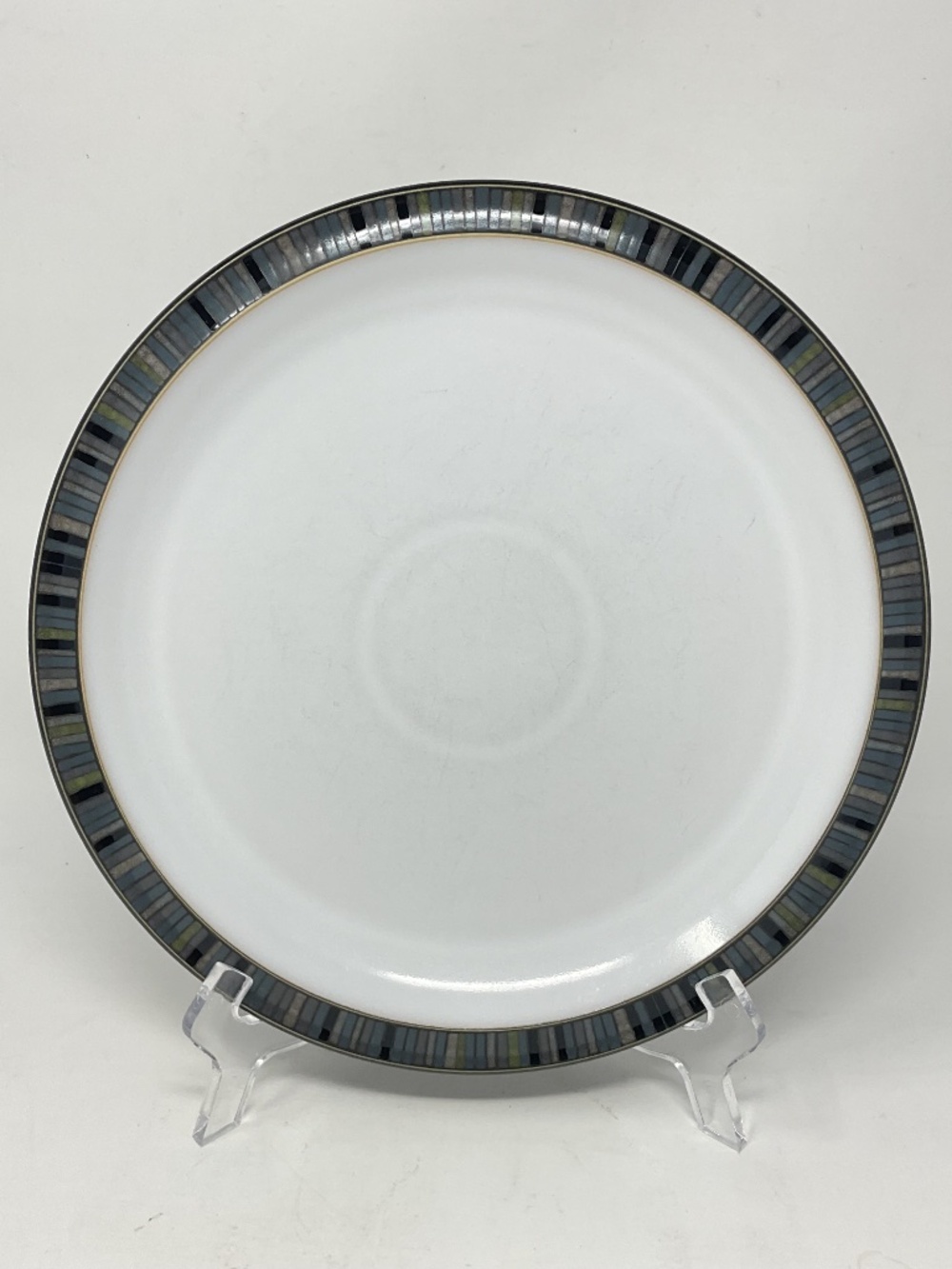 Denby Jet Stripe Stoneware Dinner Plate (2 available $30 EACH)